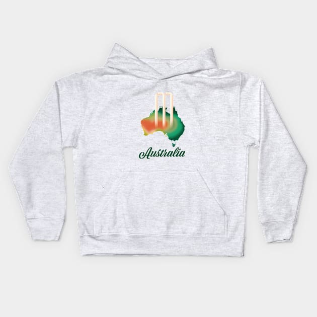 Australia Cricket Kids Hoodie by nickemporium1